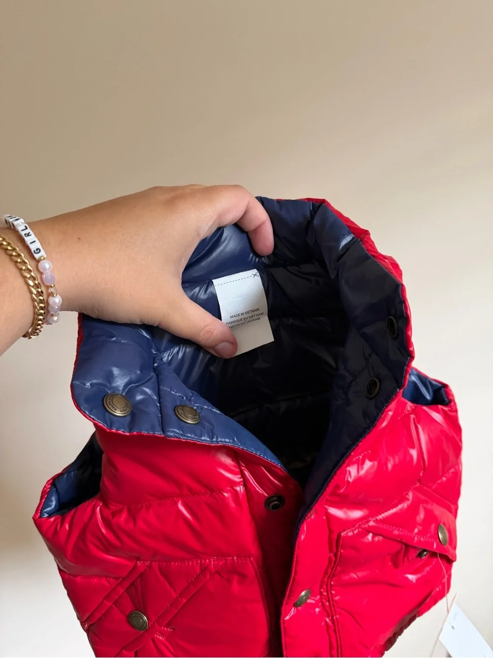 RALPH LAUREN Baby Boy Reversible Red + Blue Puffer Vest -- Size 6 Months -- NWT